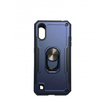 Чехол защитный тёмно-синий с подставкой для Samsung Galaxy A01 Silicone Case